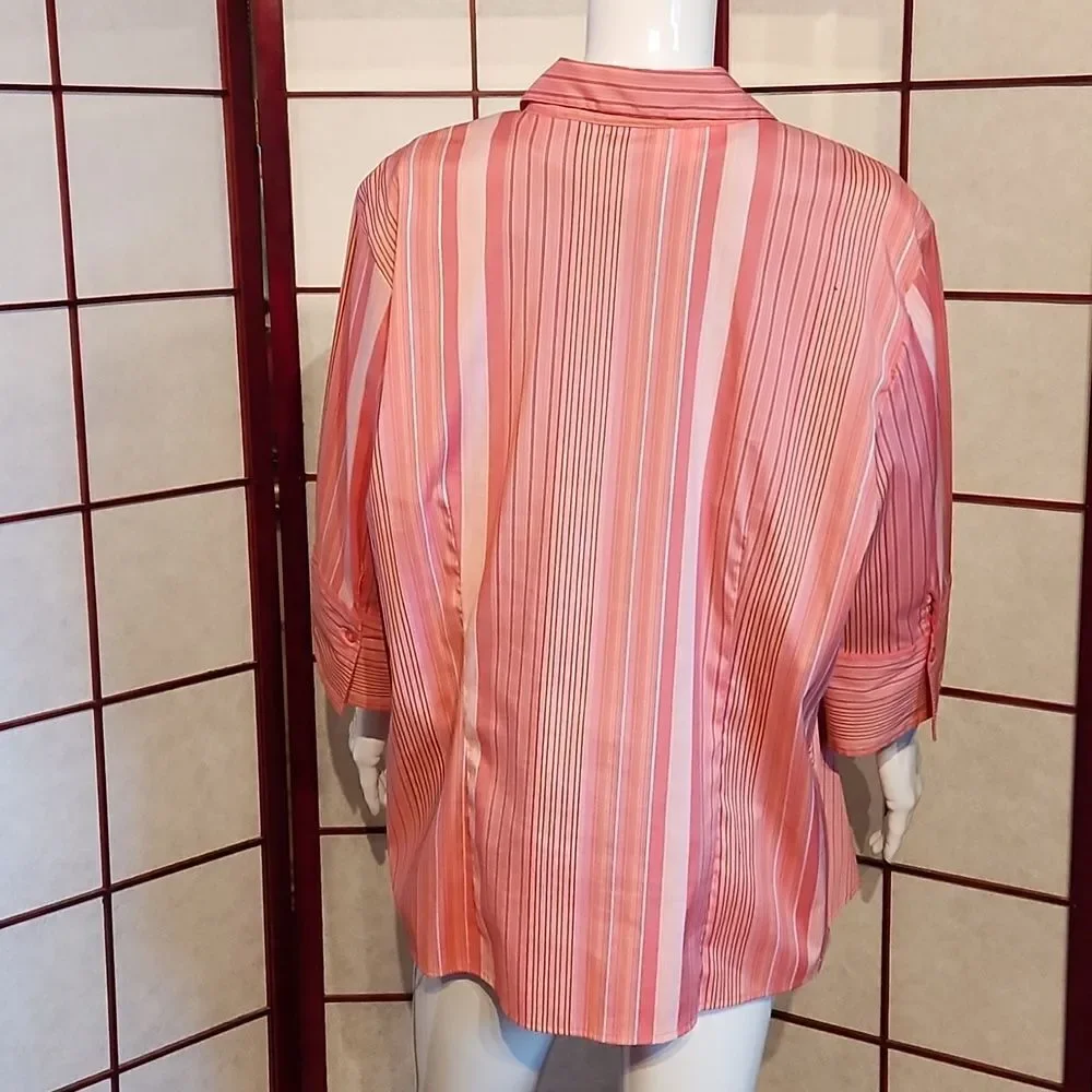 DCC Stretch Pink Orange Yellow Stripped Top